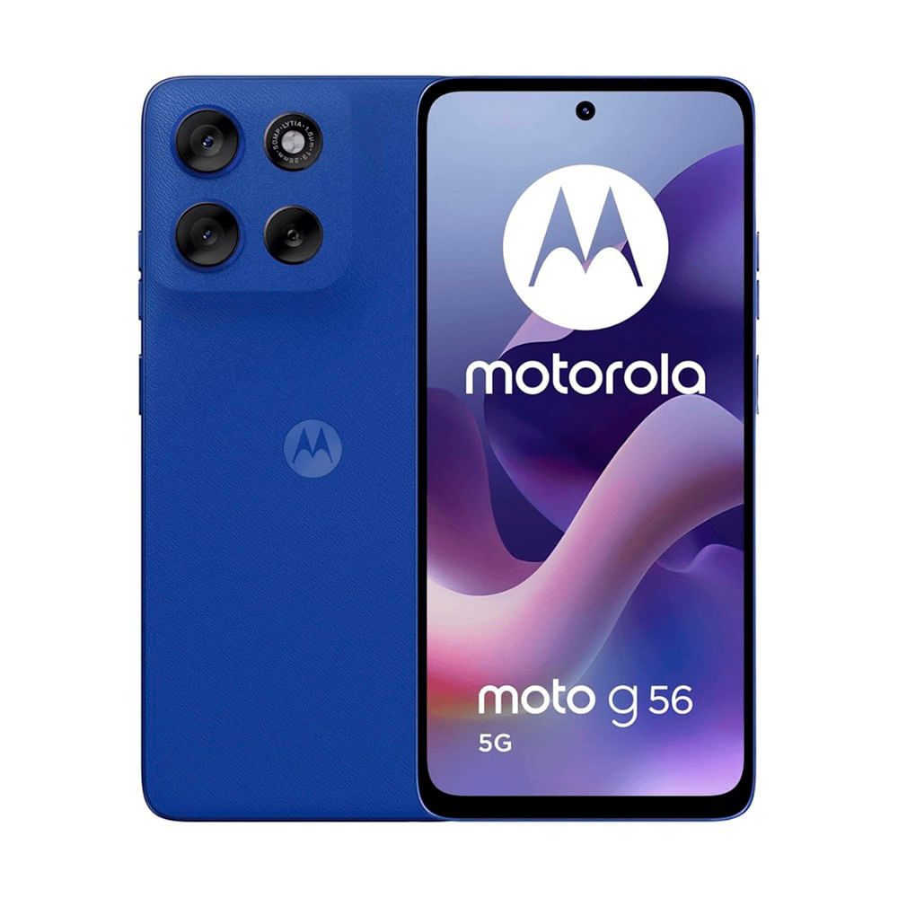 Celular Motorola G56 5G, 256GB, 8GB RAM, cámara trasera 50MP y frontal 32MP, 6.72", azul marino